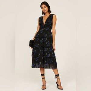 amur dannie pleated midi dress Amur